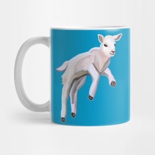 Cute Galloping Baby Spring Lamb Mug